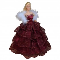 Fuchsia Beautiful Handmade Party Dress Formal Dress for 11.8" Doll