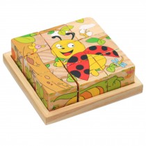 Children's Toys 3D Wooden Puzzle for Kids Educational Toy Cube Puzzle Insects