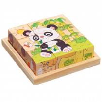 Children's Toys 3D Wooden Puzzle for Kids Educational Toy Cube Puzzle Panda