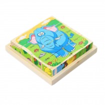 Educational Toy for Kids 3D Wooden Puzzle Jointed Board Cube Puzzle Building Block NO.03