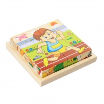 Educational Toy for Kids 3D Wooden Puzzle Jointed Board Cube Puzzle Building Block NO.04