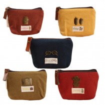 Polular And Durable Coin Purse Pouch Bag Key Case, Set Of 5, Different Colors