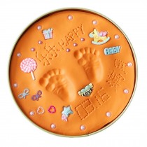 Best Gift For Baby Clay Keepsake Handprint & Footprint Ornament Kit Cute Orange