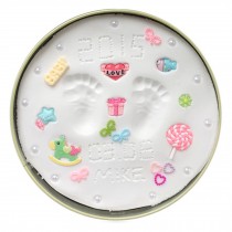 Best Gift For Baby Clay Keepsake Handprint & Footprint Ornament Kit Cute White