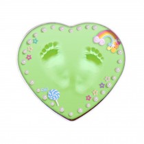 Best Gift For Baby Clay Keepsake Handprint & Footprint Ornament Kit Love Green