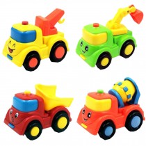 Puzzle Resistance Tumble Lovely Funny Vehicle Baby Car Toy Set Of 4