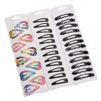 Lovely Metal Snap Hair Clips Hair Barrettes for Kids, Girls and Women (34 pieces)-F