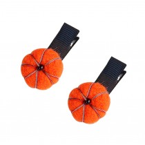 Lovely Pumpkin Shaped Hair Clips Hairpins Non-slip Barrettes for Baby Girls Teens Toddlers (5 pairs), ORANGE