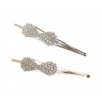 Elegant Rhinestone Decorative Hair Pins Clips Bobby Pins 2 pairs, NO.006