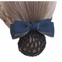 2 pieces Hair Clips Hairnets Hair Styling Accessories Hair Bun Cover Nets, BLUE