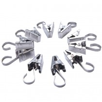 Home Decoration Stainless Steel Clip Hook Hanging Curtain Clips 50 pieces