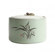 Modern Kitchen Storage Containers Ceramics Tea Canister Jar, Orchid