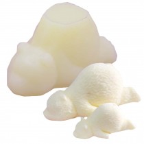 Yellow -1 Pc 9.4cm Silica Gel Polar Bear Ice Cream Animal Mold Decor Candle Mold