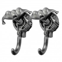 2 Pieces Resin Alien Hooks Small Key Holder Wall Mounted Entryway Kitchen Home Office Organizer Storage, Antique Silver