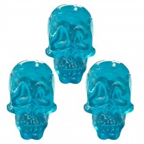 Skull Cabinet Knobs Transparent Resin Drawer Pulls and Knobs, Awkward Face,3 Pcs Blue