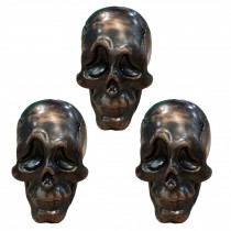 3 Pcs Simulated Skull Bone Drawer Pulls Resin Skull Cabinet Knobs Funny Skull Face Wardrobe Handles, Awkward Face