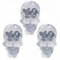 Simulated Cool Skull Face Resin Dresser Pulls Small Cabinet Knobs, Dead Face,3 Pcs