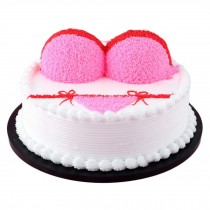 Artificial Cake Erotic Bra Underwear Adult Birthday Cake Replica Prop Party Decoration, Pink Bikini, 10 inches