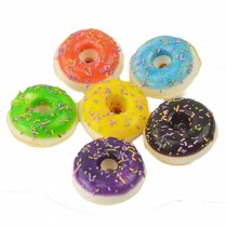 6 Pcs Realistic Artificial Cake Fake Donuts Dessert Food Toys for Display Replica Prop Photography Props DIY Home Decoration