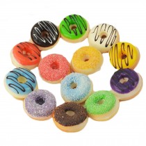 13 Pcs Fake Donuts Simulation Cakes Artificial Food Cake Mixed Play Food Model Kitchen Toy Decoration