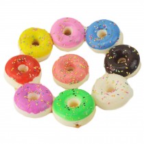 9 Pcs Fake Donuts Simulation Cakes Artificial Food Cake Mixed Play Food Model Kitchen Toy Decoration Replica Prop