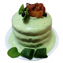Artificial Dessert Realistic Matcha Souffle Crafts Fake Cake Photography Props Party Replica Prop Kitchen Bakery Display, Green