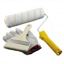 9.8 inch Paint Roller Brush Wall Roller Brush with Paint Brush and Gloves