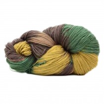 3 Skein Acrylic Yarns Space Dye Yarn Hand-woven Scarf DIY Handcraft for Knitting Crocheting, Khaki Green Yellow