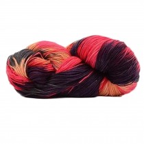 3 Skein Acrylic Space Dye Yarn Hand-woven Scarf Yarn DIY Handcraft for Knitting Crocheting, Purple Pink Grey Cream