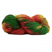 3 Skein Space Dye Yarn DIY Acrylic Yarns Knitting Yarn Crochet Scarf Yarn, Green Orange Yellow