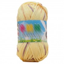 3 Skein DIY Handcraft Cotton Yarn Soft Baby Hats Yarn Amigurumi Crochet Doll Knitting Yarn, Cream Yellow