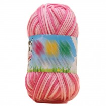 3 Skein DIY Soft Cotton Yarn Handcraft Knitting Yarn Scarf Crochet Yarn, Pink