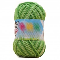 3 Skein DIY Handcraft Soft Cotton Yarn for Handmade Handbag Crochet Doll Baby Hat, Green