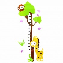 Acrylic Kids Wall Decal 3D Giraffe Growth Chart Height Measurement Ruler Sticker from Baby to Adult