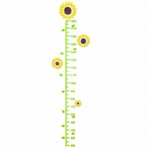 Acrylic Kids Wall Decal Sticker 3D DIY Sunflower Growth Chart Classroom Height Measurement Ruler Decor