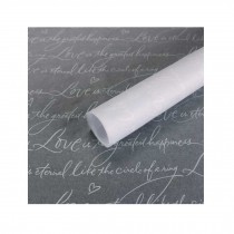 English Words Translucent Flower Wrapping Paper White Bouquet Wrap Lining, 30 Pcs