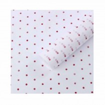 Red Dots Flower Wrapping Paper Bouquet Floral Lining Paper, 20 Pcs