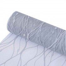 Lace Mesh Flower Wrapping Paper Wedding Party Decorations DIY Craft Bouquet Florist Supplies, Grey
