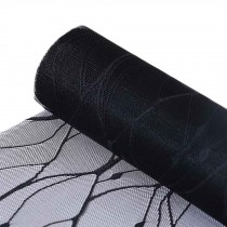 Lace Mesh Flower Wrapping Paper Arts and Crafts Decorations DIY Craft Bouquet Florist Supplies, Black