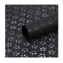 10 Sheets Hollow Out Plum Blossom Crepe Paper Flower Wrapping Paper DIY Bouquet Wrap, Black