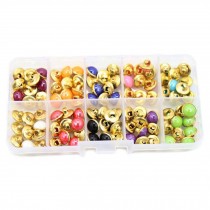 100 Pcs Multicolor 10mm Metal Acrylic Buttons Sewing Buttons DIY Handmade Craft Decoration