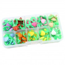 100 Pcs Multicolor Strawberry Plastic Buttons Sewing Fasteners Buttons DIY Art Making Kit Decoration