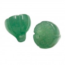 2 Pcs Seedpod Stone Buttons Chinese Cheongsam Sewing Buttons, Green