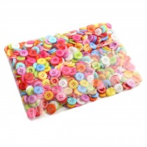 500 Pcs Multicolor Sewing Plastic Buttons DIY Art Craft 4 Holes Round Buttons