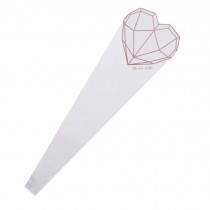 Flower Wrapping Paper Bouquet Packaging Bag Wedding Decor Flower Sleeves for Single Rose, 20 Pcs White