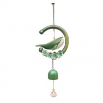 Flower Whale Wind Chime Bell Bedroom Pendant Door Decoration Hanging Wind Chime, Green