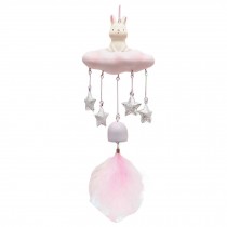 Cute Rabbit Wind Chime Ornaments Bedroom Wind Chime Bell Pendant Door Decoration for Kids, Pink