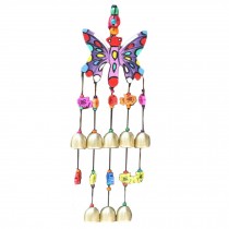 Wood Butterfly Yunnan Style Wind Chime Bell Outdoor Chinese Windchime for Restaurant
