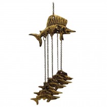 Retro Fish Wind Chime Bell Home Hanging Decor Cast Iron Windchime Door Bell for Shop