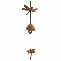 Retro Dragonfly Wind Chime Bell Door Entrance Shopkeeper Cast Iron Windchime